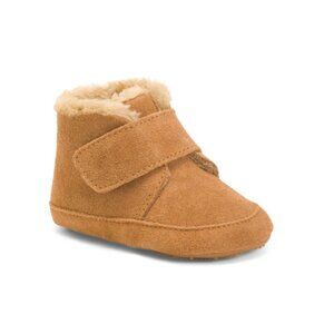 OLD SOLES Tan Unisex Suede Shoofly Booties (Baby Toddler)